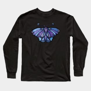 Purple Luna Moth Long Sleeve T-Shirt